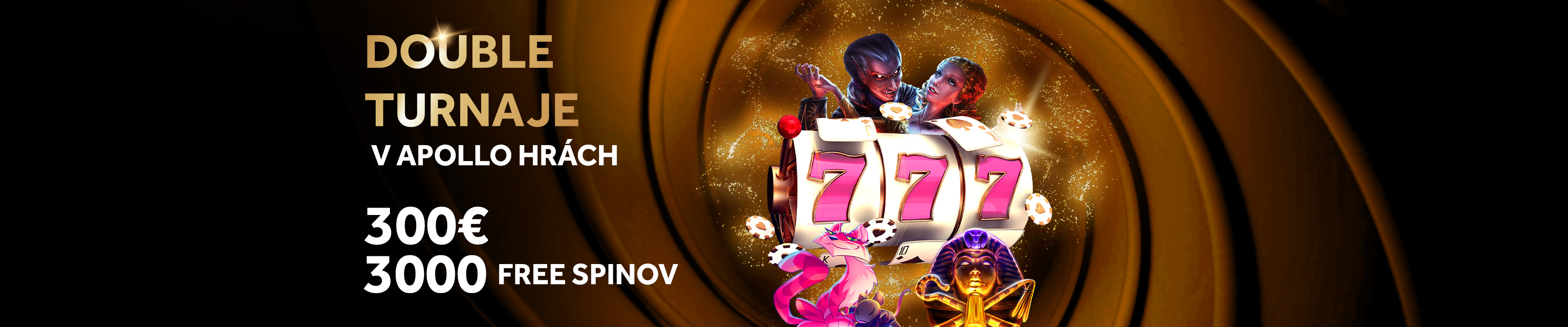 Double Apollo turnaje o 300 € a 3 000 free spinov