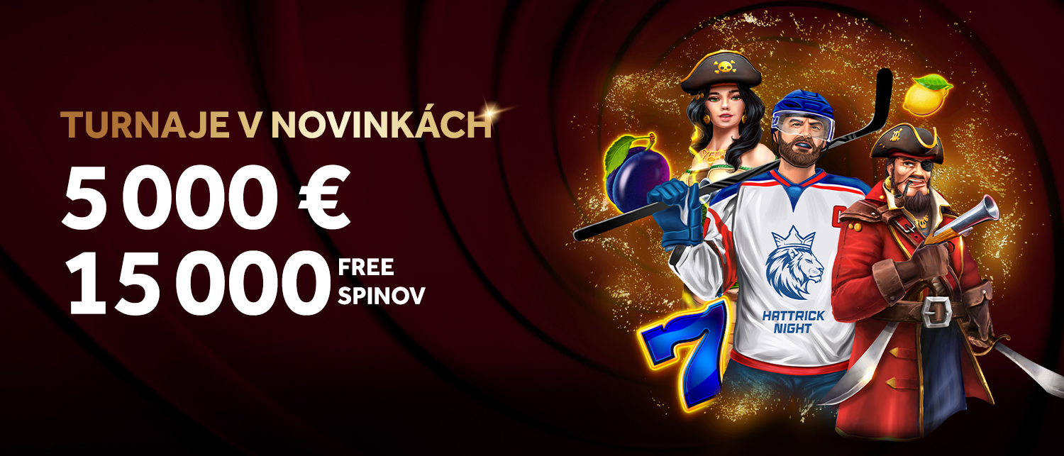 Turnaje o 5 000 € a 15 000 free spinov v nových hrách