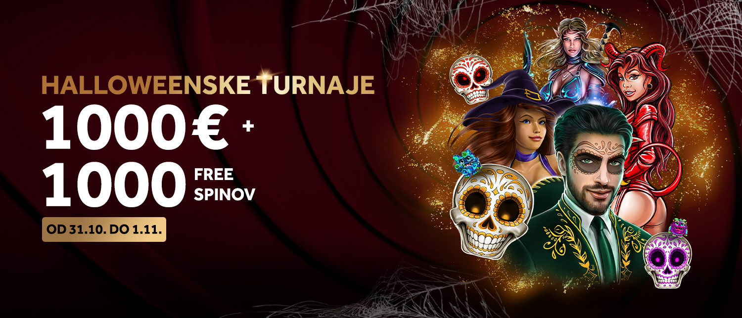 HALLOWEENSKE TURNAJE o 1 000 € + 1 000 free spinov