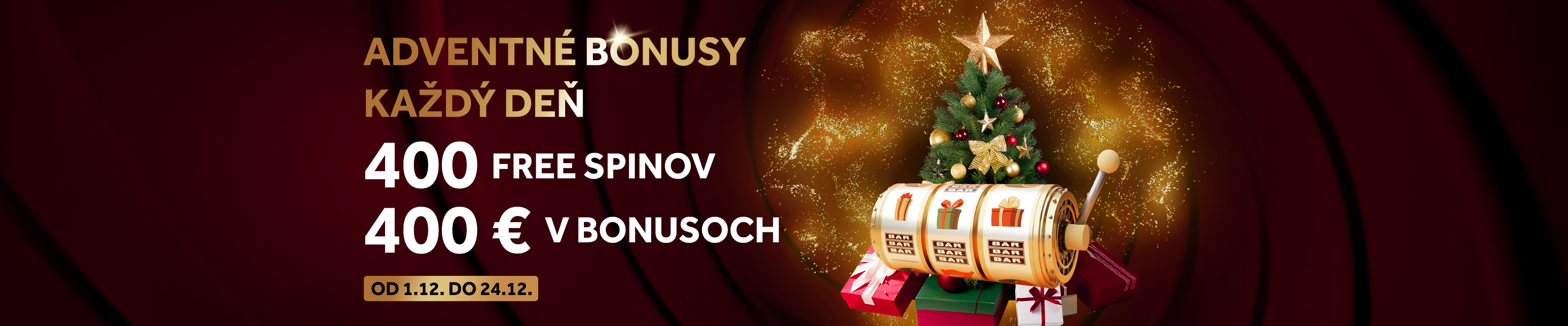 Hviezdny adventný kalendár bonusov