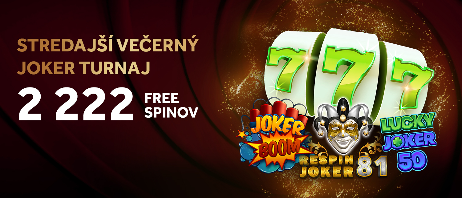 Večerný Joker Turnaj o 2 222 free spinov